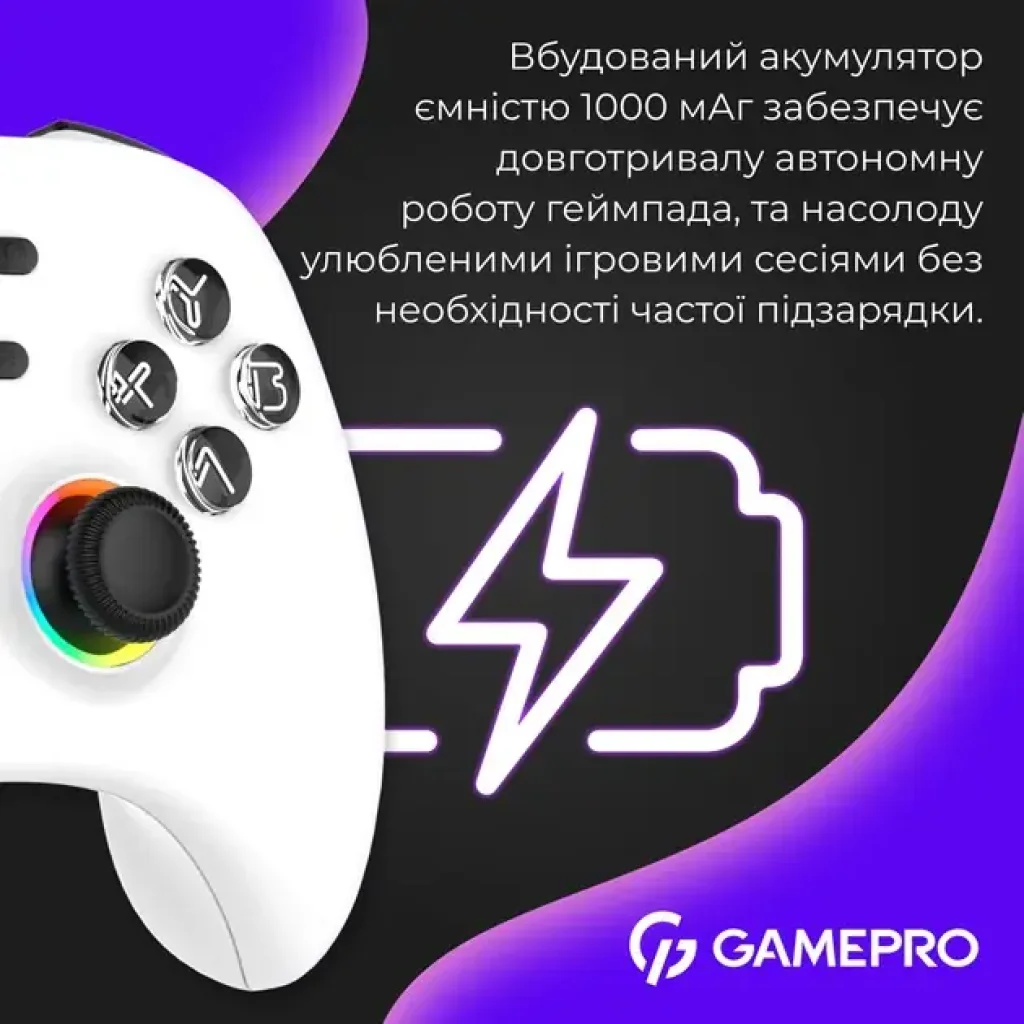 Геймпад GamePro GPX13W White UA