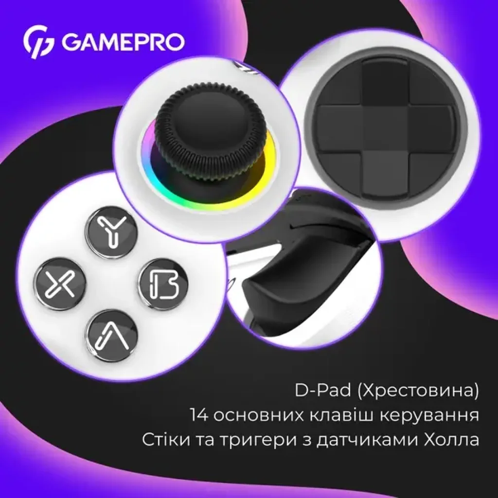 Геймпад GamePro GPX13W White UA