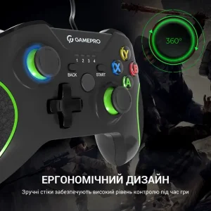 Геймпад GamePro MG450B Black/Green UA