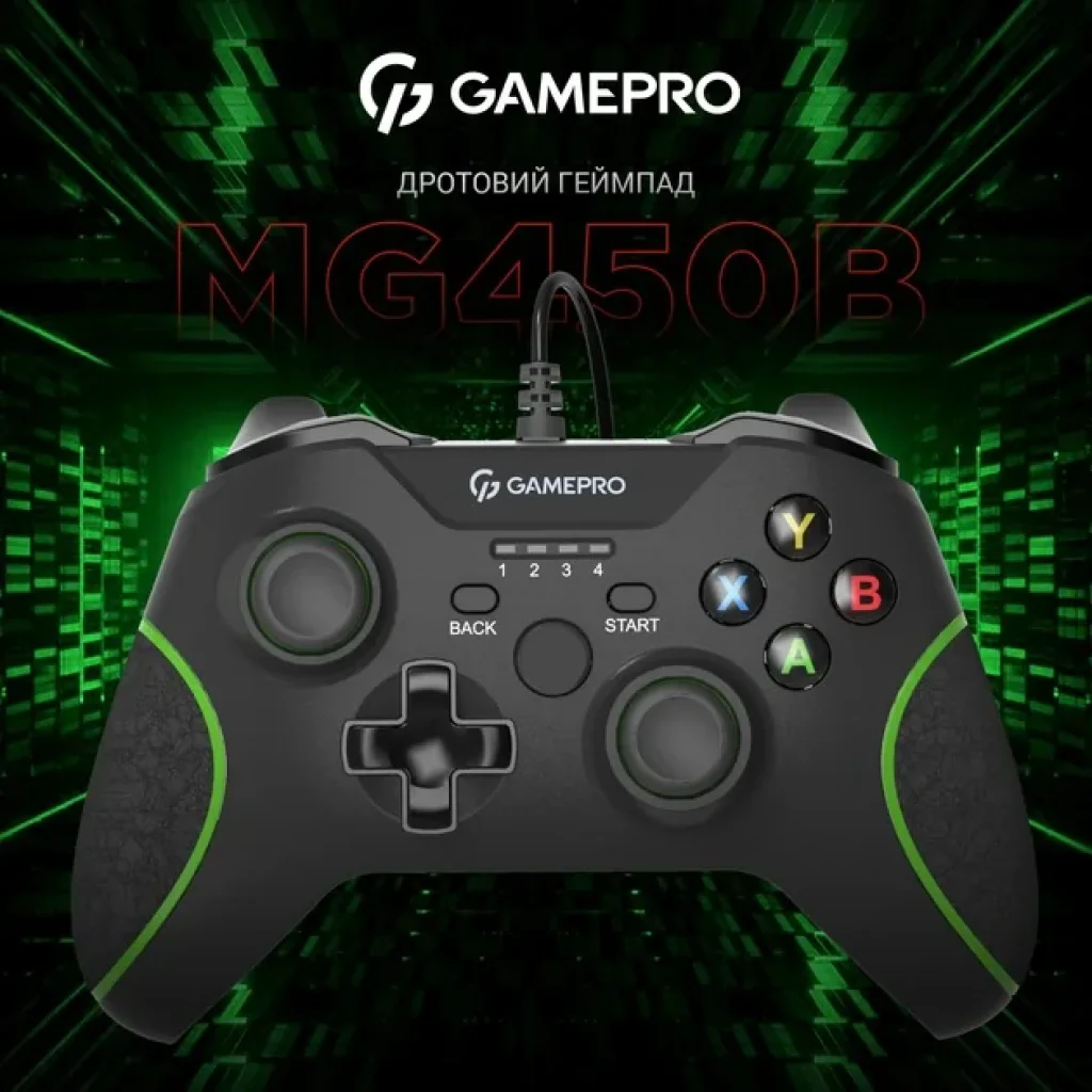 Геймпад GamePro MG450B Black/Green UA