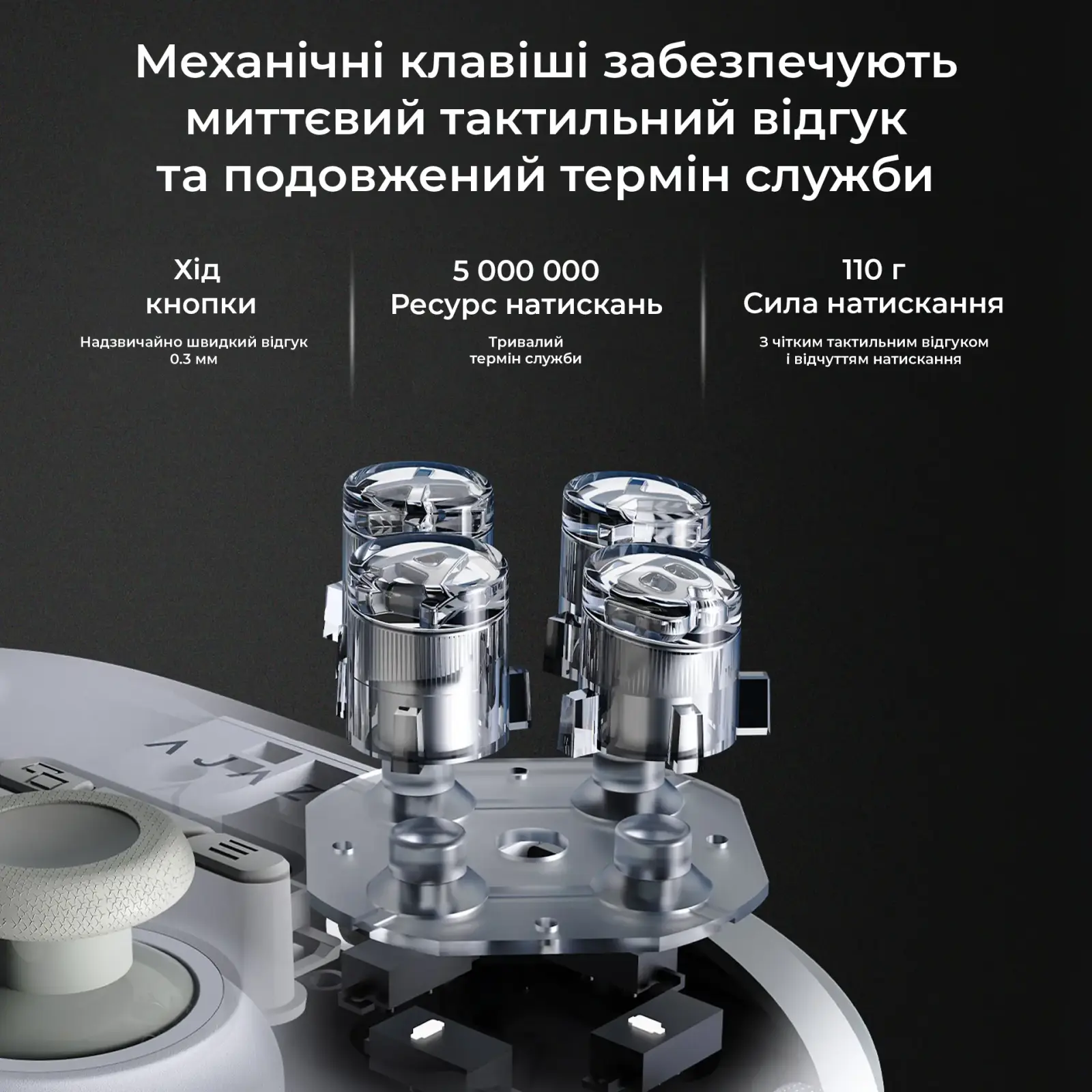 Геймпад Ajazz GP100S RGB White UA