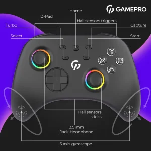 Геймпад GamePro с зарядной станцией GPX13BDOC Black UA