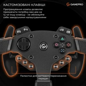Руль GamePro RW070PM с педалями и коробкой передач UA