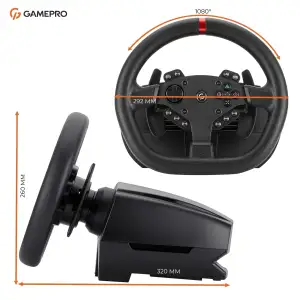 Кермо GamePro RW070PM з педалями та коробкою передач UA