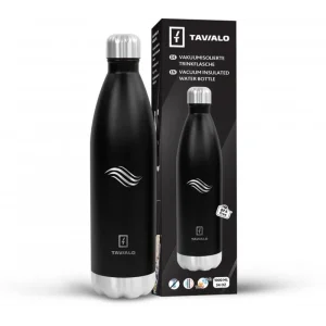 Термопляшка Tavialo 1000 мл чорна (191010101) UA