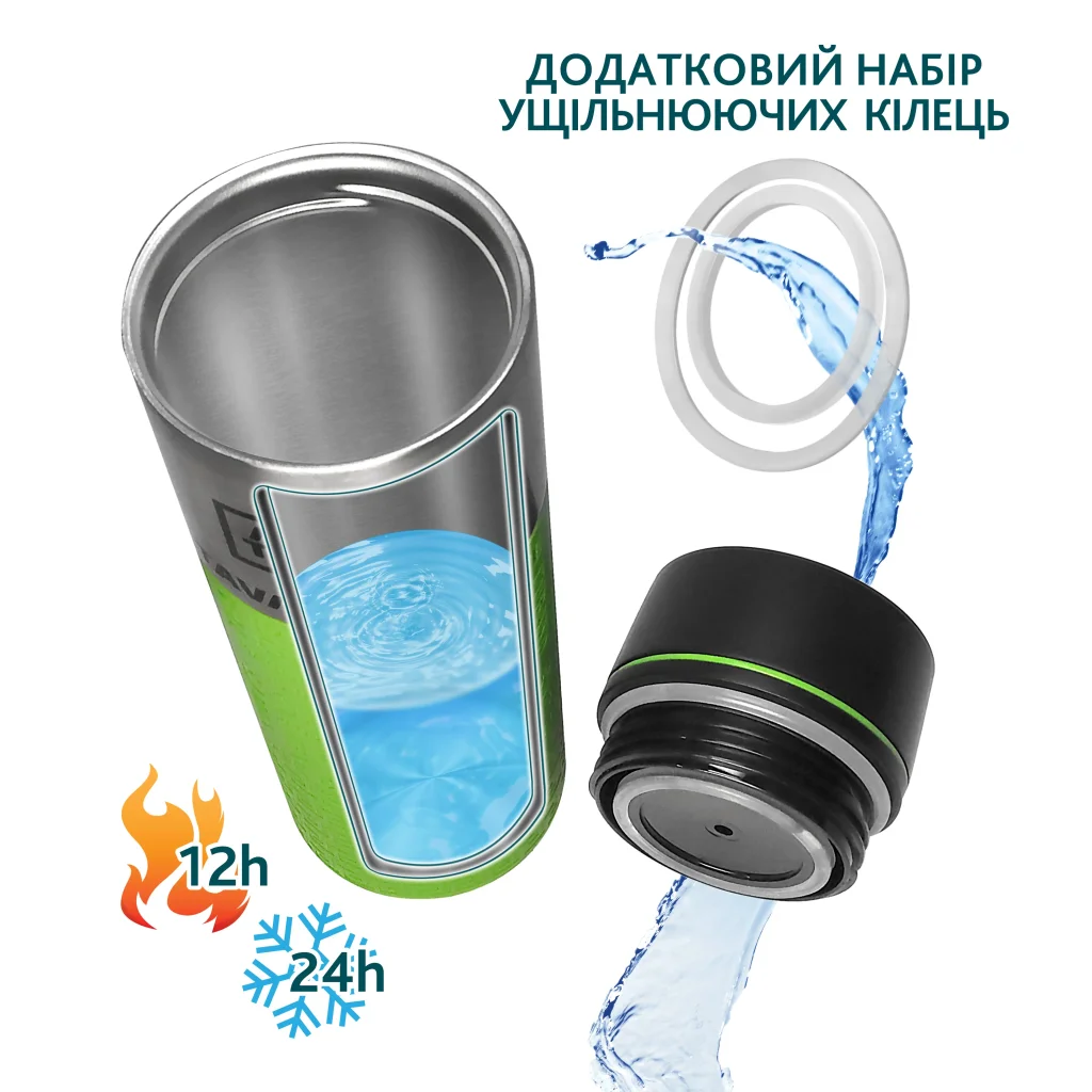 Термокружка Tavialo 420мл Green (190420113) UA