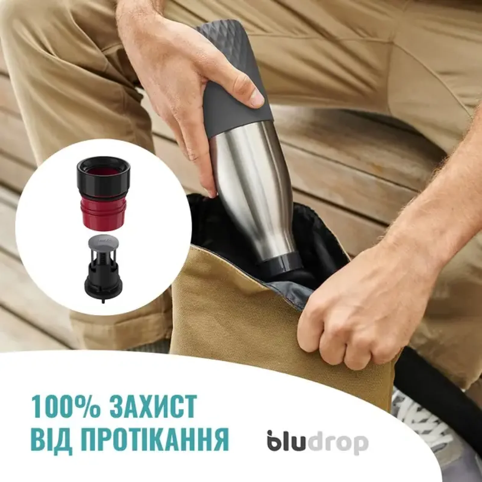 Термобутылка Tefal Bludrop Green 500 мл (N3110610) UA