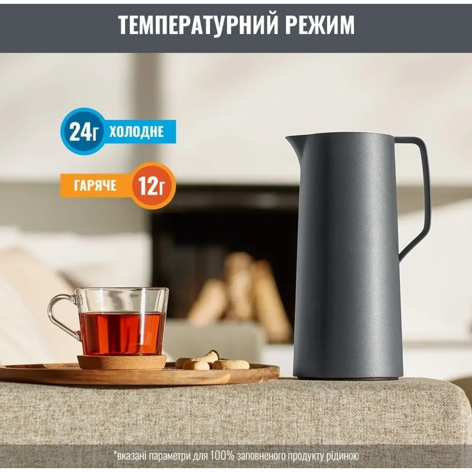 Термоглечик Tefal Motiva 1 л Anthracite (N4170110) UA