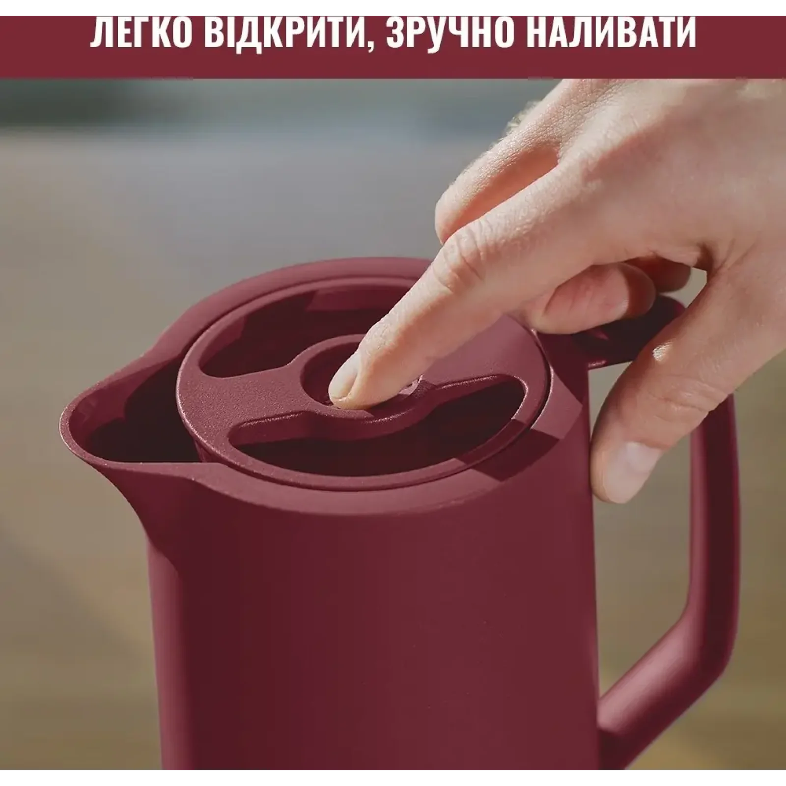 Термоглечик Tefal Motiva 1 л Burgundy (N4170210) UA
