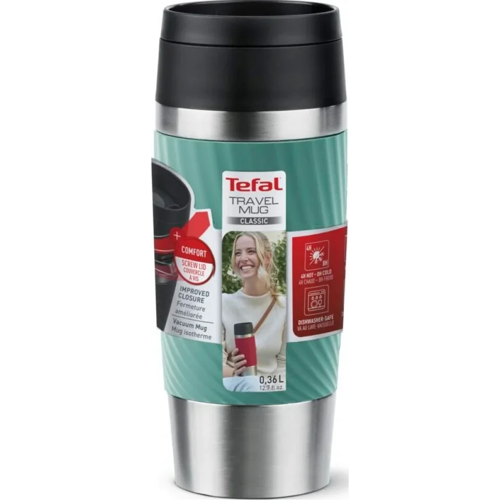 Термокухоль Tefal Travel Mug Classic Twist 360 мл Green (N2024310) UA