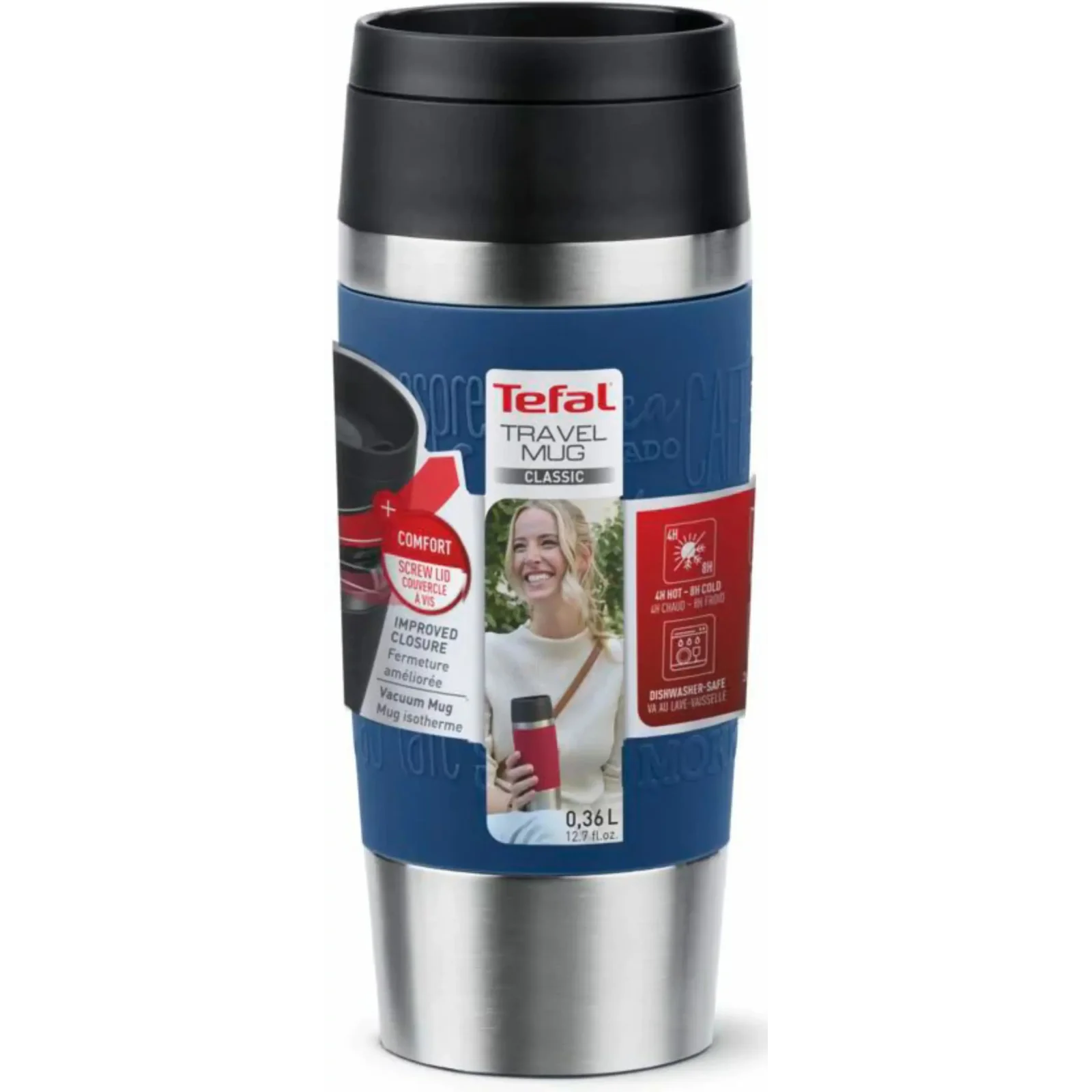 Термочашка Tefal Travel Mug Classic 360 мл Blue (N2020310) UA
