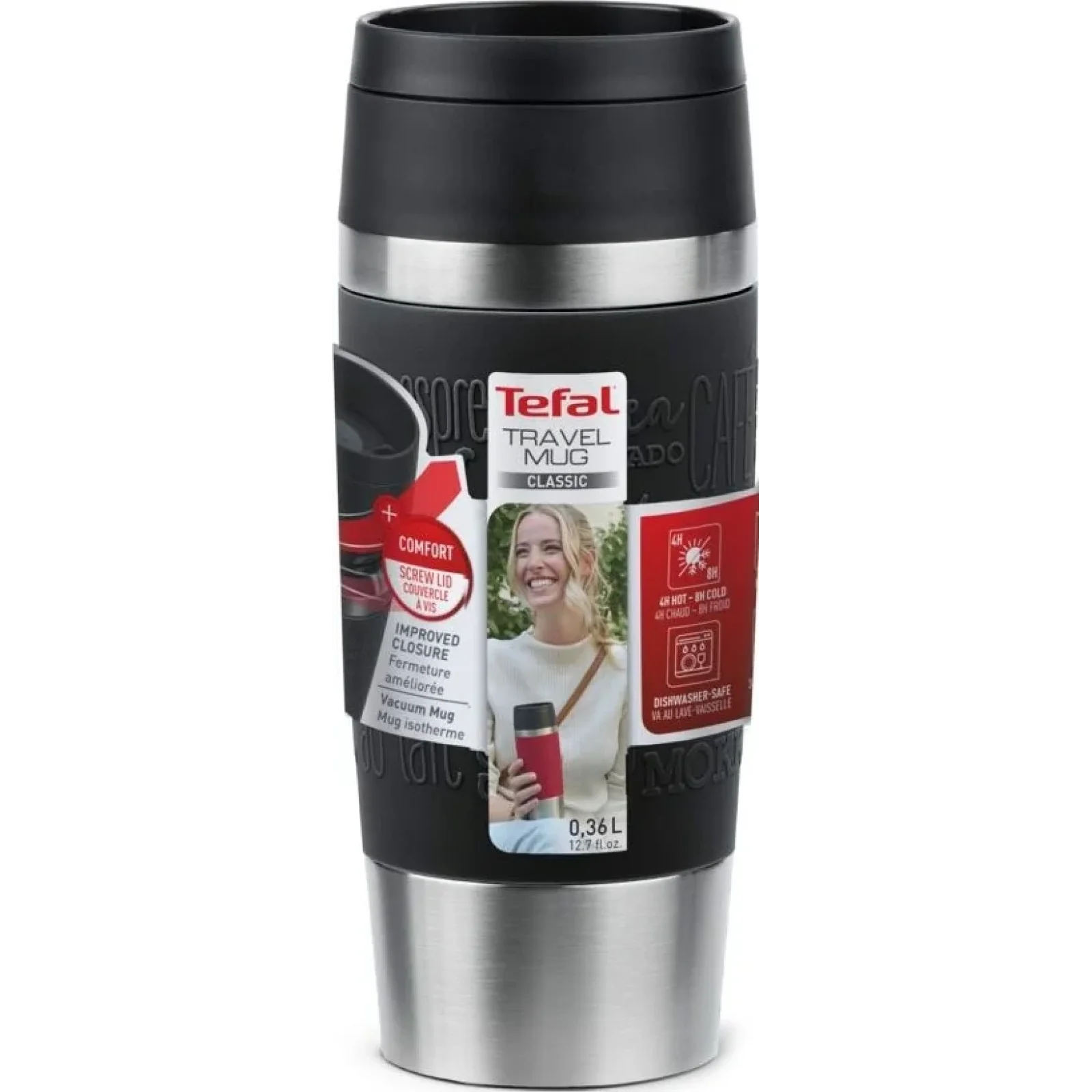 Термочашка Tefal Travel Mug Classic 360 мл Black (N2020210) UA