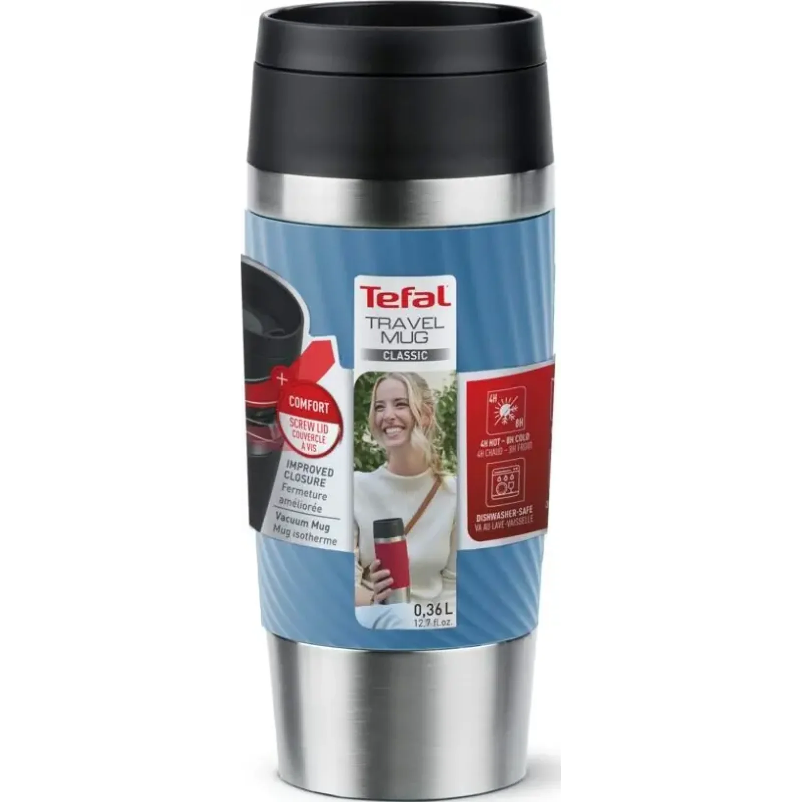 Термочашка Tefal Travel Mug Classic Twist 360 мл Blue (N2024510) UA