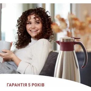 Термокувшин Tefal Soft Grip 1.5 л Burgundy (K3042214) UA