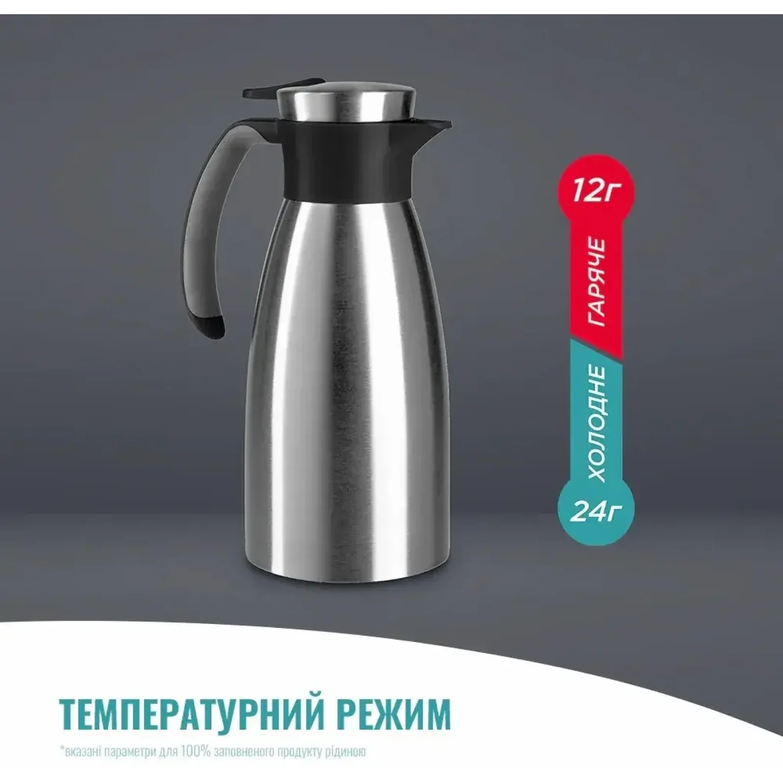 Термокувшин Tefal Soft Grip 1.5 л Black (K3043214) UA