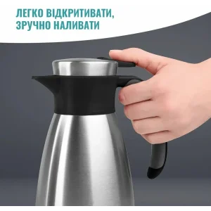 Термокувшин Tefal Soft Grip 1.5 л Black (K3043214) UA