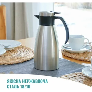 Термокувшин Tefal Soft Grip 1.5 л Black (K3043214) UA