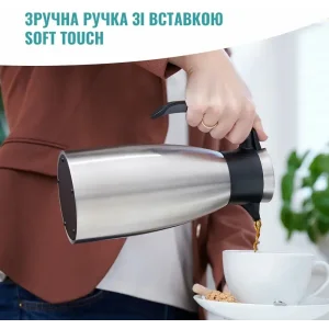 Термокувшин Tefal Soft Grip 1.5 л Black (K3043214) UA