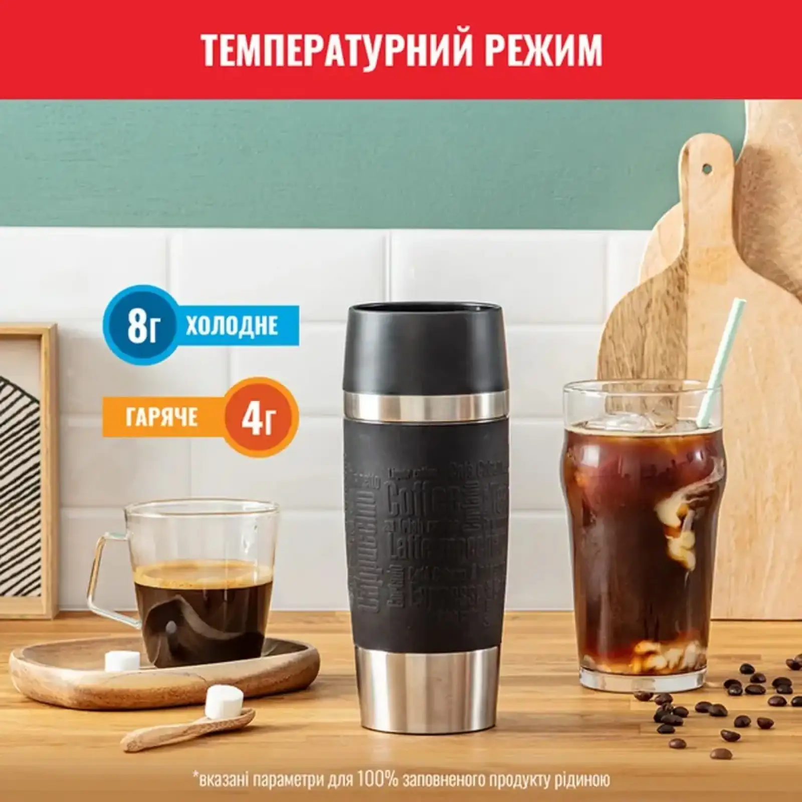 Термочашка Tefal Travel Mug Classic 500 мл Black (N2020010/N2022010) UA