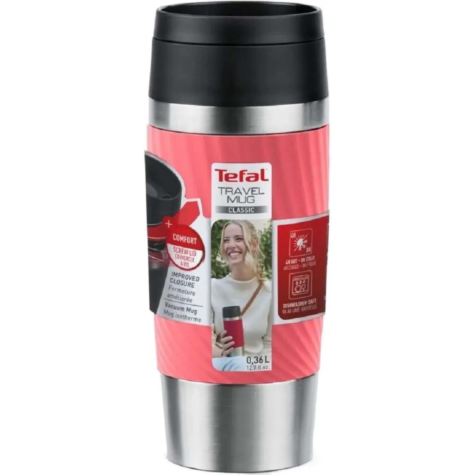 Термочашка Tefal Travel Mug Classic Twist 360 мл Coral (N2024410) UA