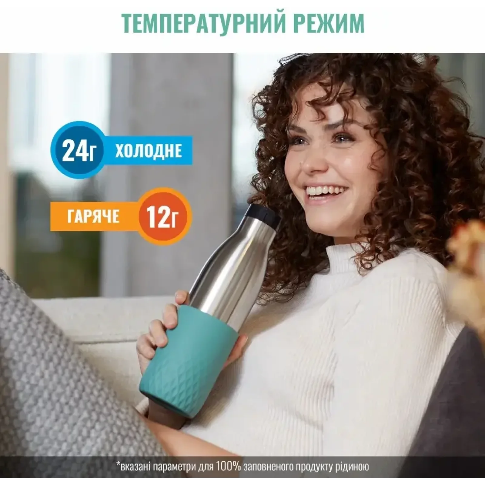 Термобутылка Tefal Bludrop Green 700 мл (N3111210) UA
