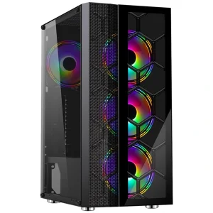 Корпус Frime Nucleus Black USB 3.0 без БЖ (Nucleus-U3-GLS-4DTRMLT16.6WP) UA