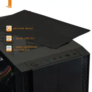 Корпус Frime Monolith Black USB 3.0 без БЖ (Monolith-U3-GLS-WP) UA