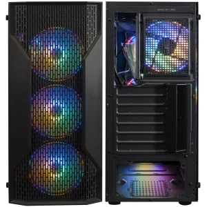 Корпус Frime Legion Black USB 3.0 без БЖ (Legion-U3-GLS-4DTRMLT16.6WP) UA
