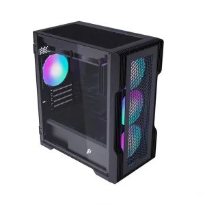 Корпус 1stPlayer T3-BK-4F1 Black без БП UA