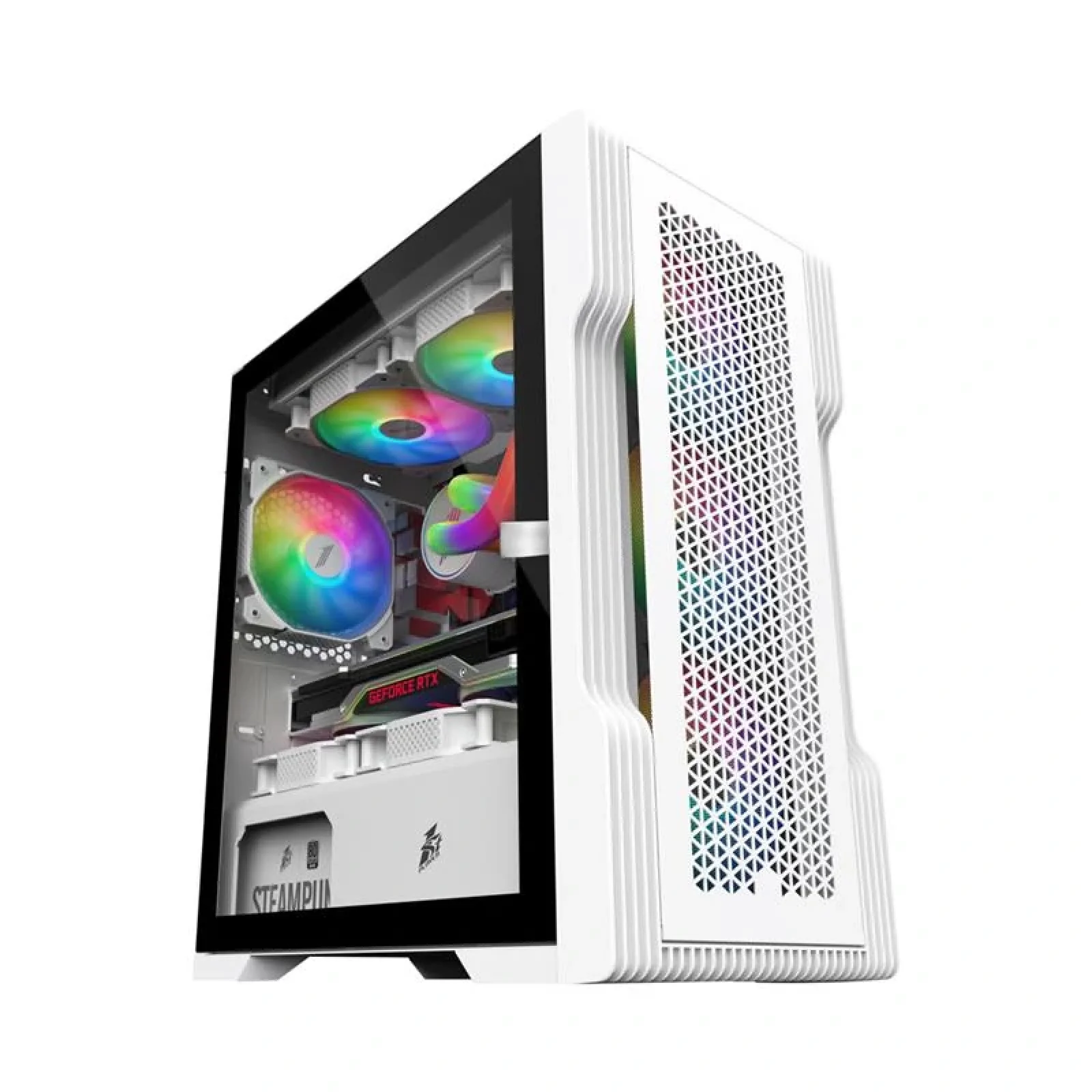 Корпус 1stPlayer T3-4F1-W-WH White без БЖ UA