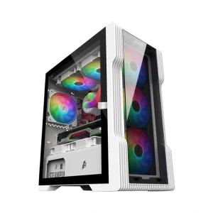 Корпус 1stPlayer T3-G-4F1-W-WH White без БЖ UA