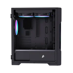 Корпус 1stPlayer T3-G-4F1-BK Black без БЖ UA