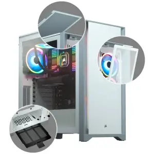 Корпус Corsair 4000D Tempered Glass White (CC-9011199-WW) без БП UA