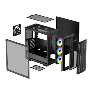 Корпус DeepCool CK560 Black (R-CK560-BKAAE4-G-1) без БЖ UA