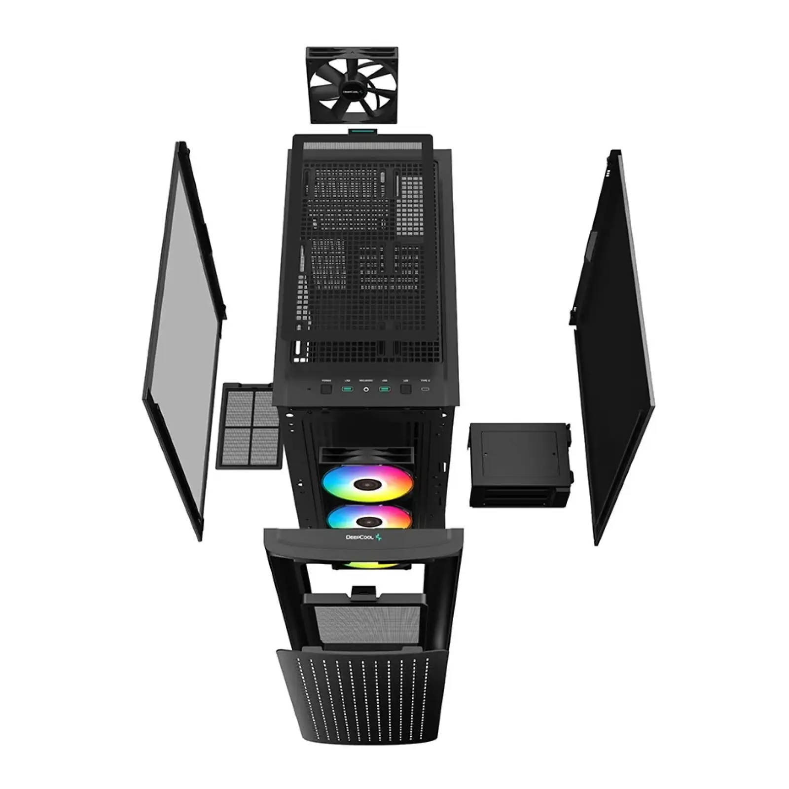 Корпус DeepCool CK560 Black (R-CK560-BKAAE4-G-1) без БЖ UA