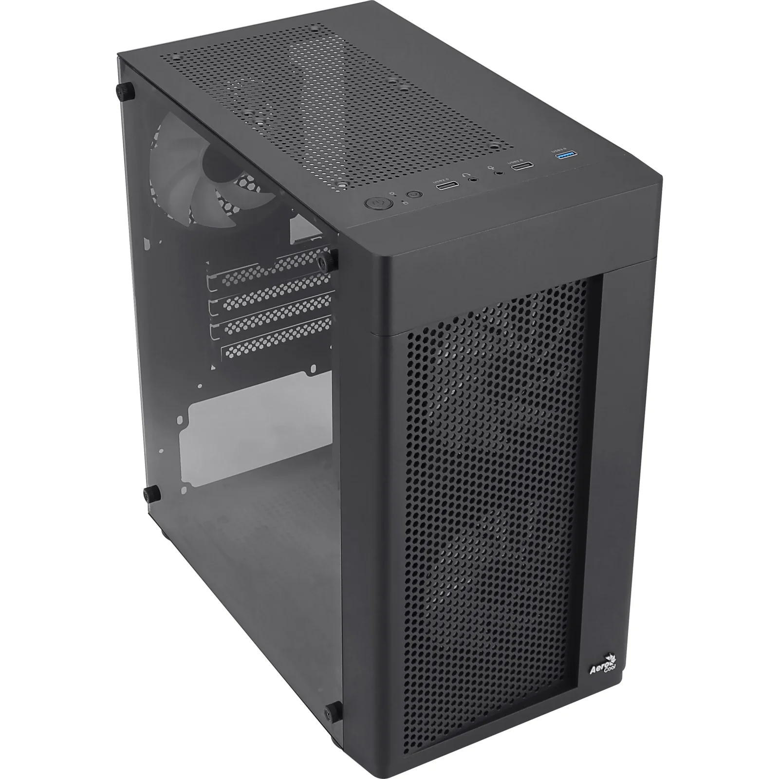 Корпус AeroCool Hexform-G-BK-v2 (ACCS-PV38033.11) Black без БП UA