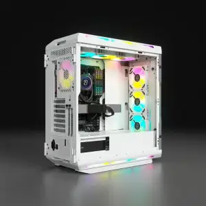 Корпус Corsair iCUE 5000T RGB Tempered Glass White (CC-9011231-WW) без БЖ UA