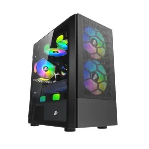 Корпус 1stPlayer X4-M-2F1P-1F1-BK Black 750W, X4-M-2F1P-1F1-BK&PS-750FK UA