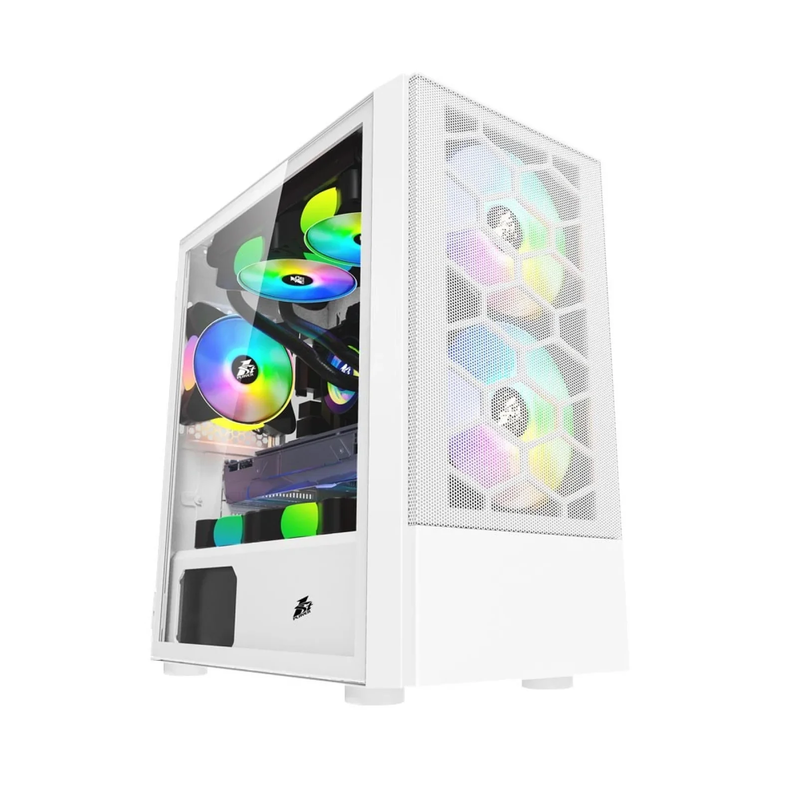 Корпус 1stPlayer X4-M-2F1P-W-1F1-W-WH White 750W, X4-M-2F1P-W-1F1-W-WH&PS-750FK UA