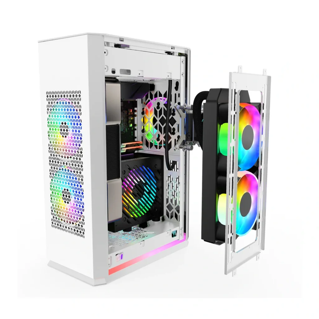 Корпус 1stPlayer UN1-3F2-W-WH White 750W, UN1-3F2-W-WH&PS-750SFX UA