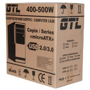 Корпус GTL 1603+ Black 400W UA
