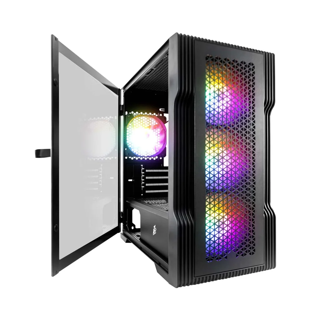 Корпус 1stPlayer T3-BK-4F1 Black без БЖ UA