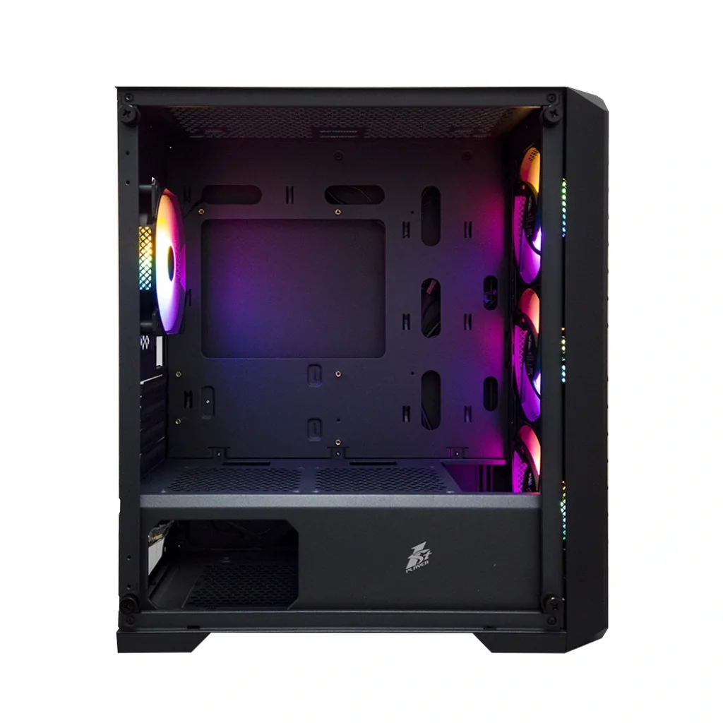 Корпус 1stPlayer T5-BK-4F1 Black без БП UA