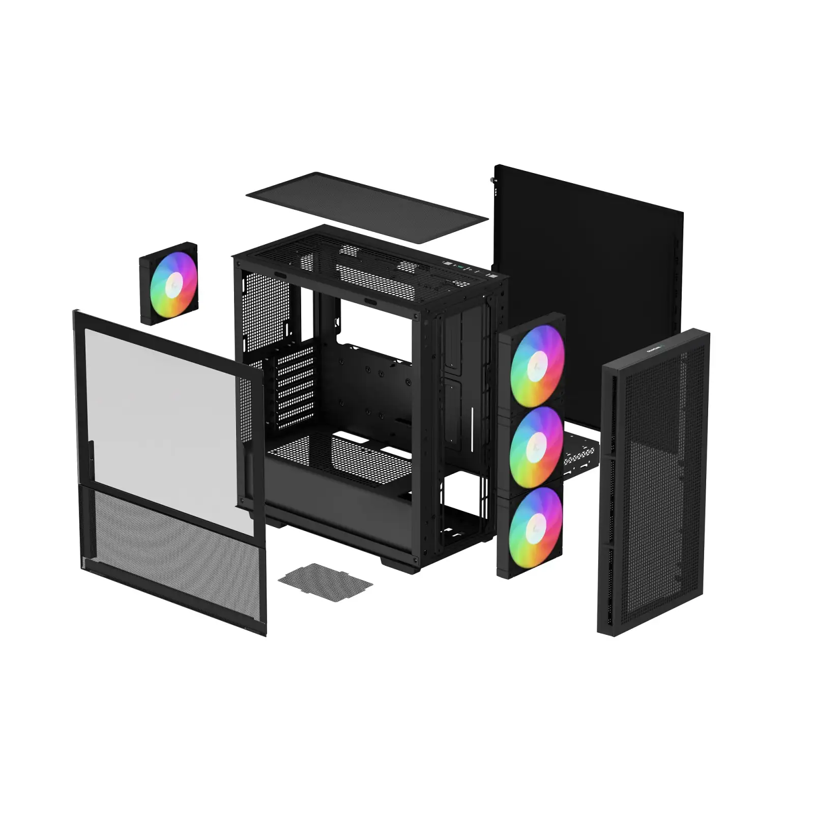 Корпус DeepCool CH560 Black (R-CH560-BKAPE4-G-1) без БЖ UA