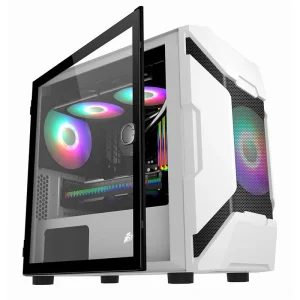 Корпус 1stPlayer D3-A-F2P-W-F2-W-WH White без БЖ UA
