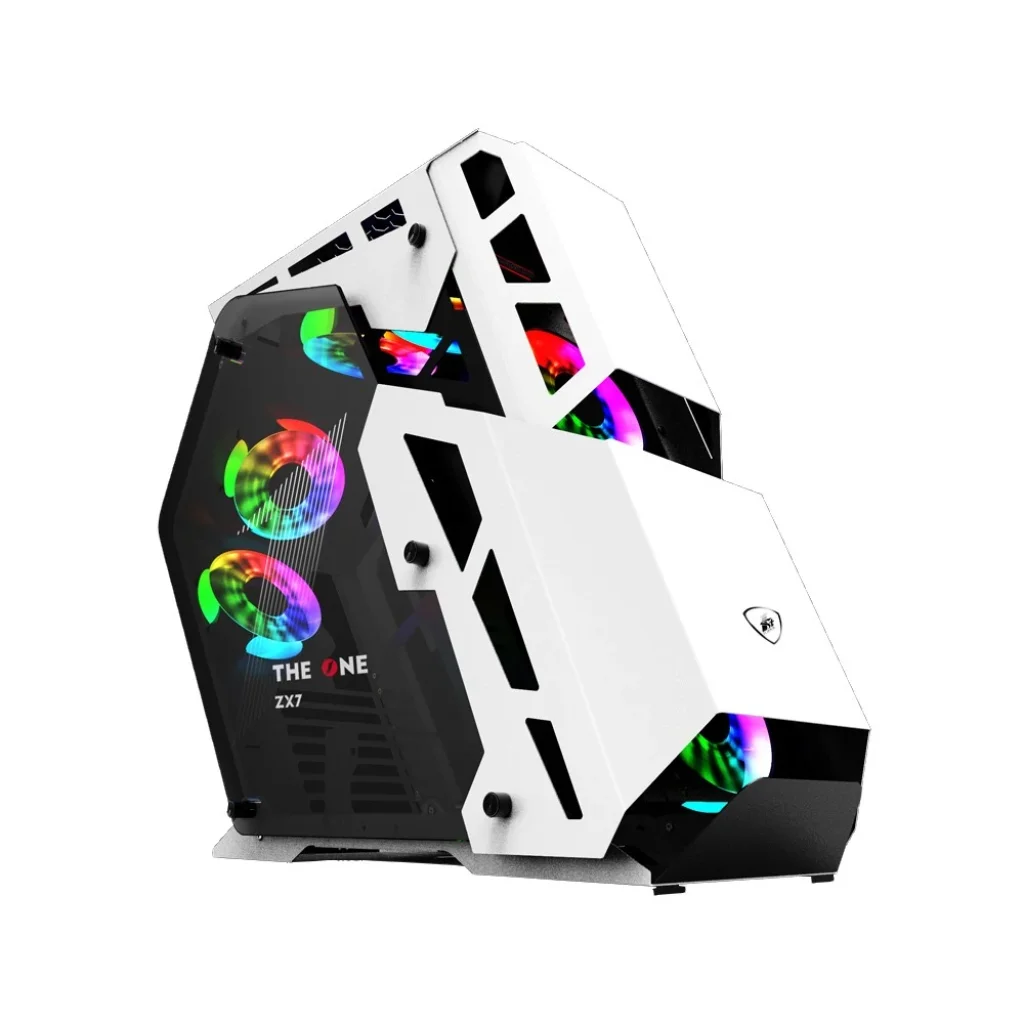 Корпус 1stPlayer ZX7-4F2-W-WH White без БП UA