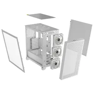 Корпус Corsair 3000D RGB Tempered Glass White (CC-9011256-WW) без БП UA
