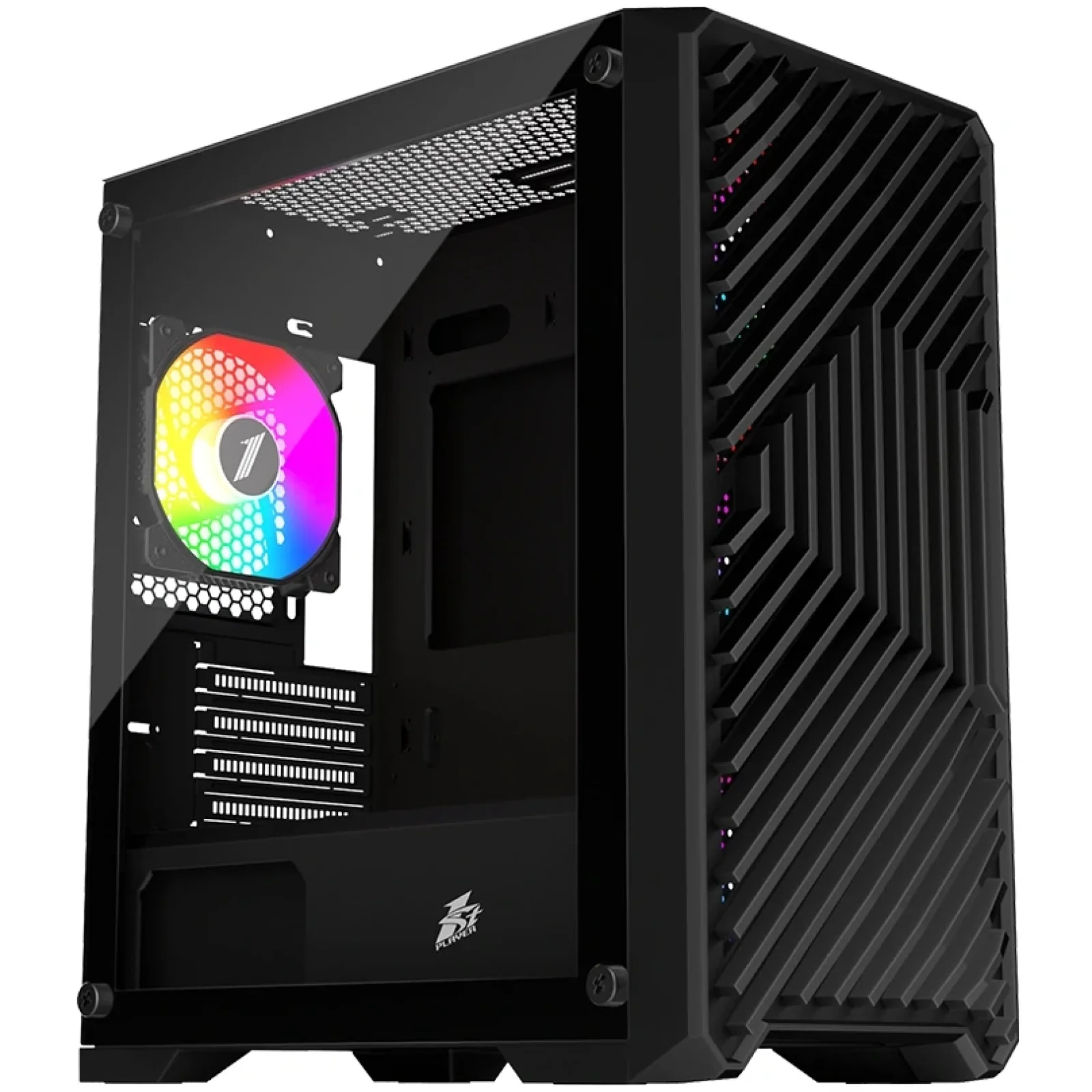 Корпус 1stPlayer T5-4F1-BK Black без БЖ UA