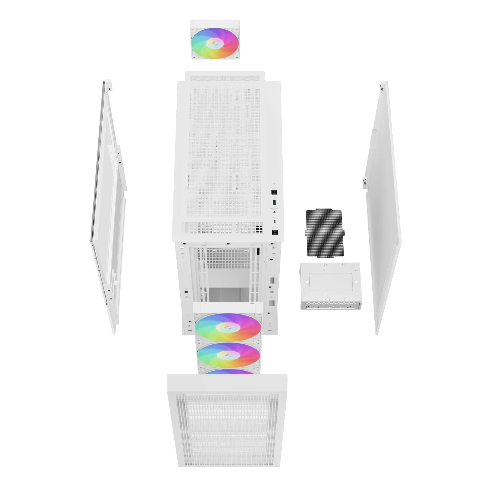 Корпус DeepCool CH560 Digital White (R-CH560-WHAPE4D-G-1) без БП UA