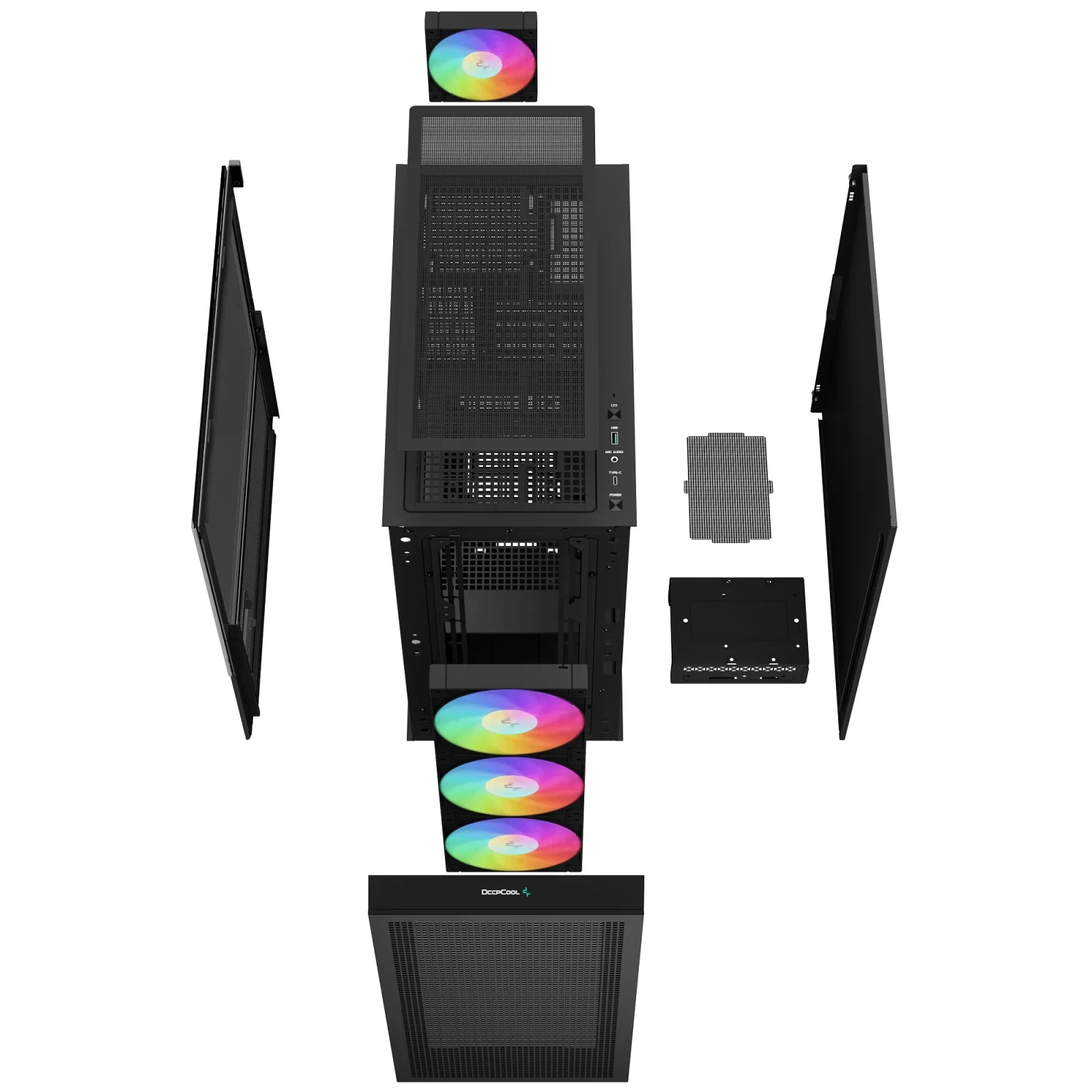 Корпус DeepCool CH560 Digital Black (R-CH560-BKAPE4D-G-1) без БП UA
